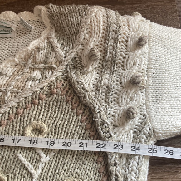 Women’s 80’s Vintage Hand Knit Large Shenanigans Ramie/Acrylic Sweater - Picture 8 of 12